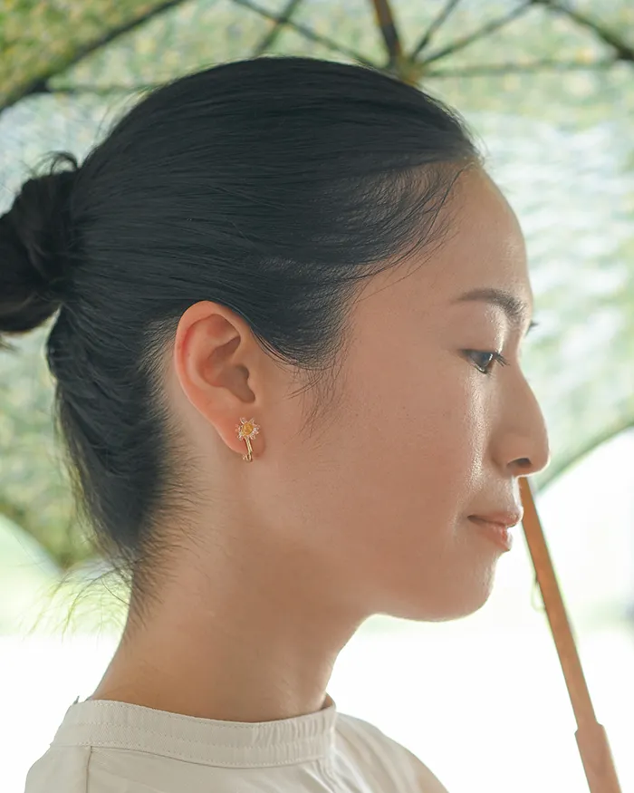 イヤリング 朝焼けのカモミール クリア5